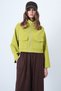 Women's Pistachio Green Stand Collar Double Pocket Raglan Sleeve Jacket Alc-X14409 - 4