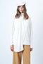 Women's White Crew Neck Shawl Detailed Knitwear Blouse Alc-X14613 - 6