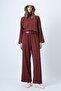 Women's Tile Mock Neck Loose Fit Blouse and Pants Set Alc-X14546