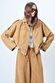 Women's Mustard Shoulder Epaulettes Lined Velvet Bomber Jacket Alc-X14617 - 2