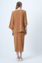 Women's Mustard Collar Design Batwing Sleeve Knitwear Blouse and Pencil Skirt Set Alc-X14625 - 7