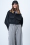 Women's Black Double Pocket Raglan Sleeve Velvet Jacket Alc-X14604 - 7