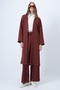 Women's Tile Long Jacket and Loose Fit Pants Set Alc-X14547 - 2