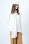 Women's White Crew Neck Shawl Detailed Knitwear Blouse Alc-X14613 - 4