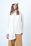 Women's White Crew Neck Shawl Detailed Knitwear Blouse Alc-X14613