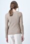 Women's Cinnamon Brown Asymmetrical Neckline Accessory Detail Shirred Camisole Blouse Alc-X14357 - 6