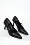 Black Women's Classic Heeled Shoes 21043 - 4