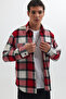 Men's Relax Fit Relax Cut Lumberjack Double Pocket Button Checked Winter Shirt - 5