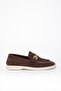 Brown Suede Women's Loafer Shoes 21048 - 5