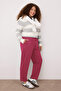 Dusty Rose High Waist Knitted Plus Size Sweatpants Tbbaw26Aj00009