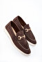Brown Suede Women's Loafer Shoes 21048 - 2