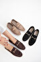 Brown Suede Women's Loafer Shoes 21048