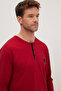 Men's Standard Fit Regular Cut 100% Cotton Crew Neck Elastic Waist Black Pajama Set - 2