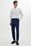 Men's Slim Fit Slim-Fit Stretchable Side Pocket Ankle Length Canvas Cut Navy Blue Trousers - 5