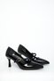 Black Patent Leather Women's Classic Heeled Shoes 21043 - 3