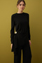 Black Regular Double Plate Plain Knitwear Hijab Bottom - Top Set Tctaw26Us00026 - 2