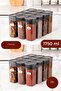 Labeled Foly Square Food Storage Container Set of 24 1.75 Large Size Anthracite - 5