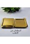 Stainless Steel Square 6-Piece Gold Coffee, Tea, Decorative Presentation Serving Tray with Luxury Butterfly Accessories - 4