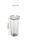 12 Pieces 1.75 Liter Peggy Square Food Storage Container with White Screen Printing Label Anthracite - 9