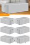 6 Pieces - Anthracite Striped Large Size Bed Base and Sofa Bed Type Storage Bag 65 x 45 x 22 cm - 4