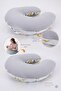 Breastfeeding Pillow, Nursing Bib Set - Cotton Fabric - Yellow Gray Butterfly - 8