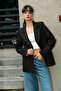 Brown Comfortable Fit Striped Lined Woven Blazer Jacket Twoaw26Bc00044 - 9