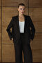 Brown Comfortable Fit Striped Lined Woven Blazer Jacket Twoaw26Bc00044 - 11