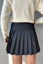 Gri Piliseli Mini Dokuma Casual/Günlük Etek TWOAW26ET00147 - 10