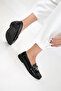 Black Open Women's Loafer Shoes 20936 - 3