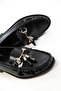 Black Open Women's Loafer Shoes 20936 - 4