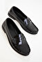 Black Open Women's Loafer Shoes 20937 - 2