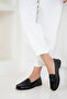Black Open Women's Loafer Shoes 20937 - 3