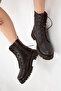 Brown Genuine Leather Women's Boots & Booties 20021 - 3