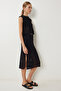 Women's Black Openwork Summer Knitwear Blouse Skirt Set Lyy0119 - 3