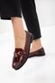 Burgundy Women's Loafer Shoes 20936 - 2