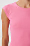 Women's Orange Pink 2-Pack Basic Ribbed Knitted Crop Blouse Lmx0123 - 4