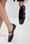 Black Women's Ballerina Flats 20993 - 8