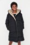 Black Regular Fit Reversible Water-Repellent Puffer Jacket TWOAW26MO00089 - 7