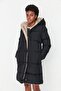 Black Regular Fit Reversible Water-Repellent Puffer Jacket TWOAW26MO00089 - 5