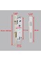 Square 40 mm 1 Key Room Interior Door Lock Durable Metal Body Mortise Lock for Wooden Doors - 3