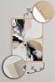 3 Piece Natural Color Real Wood Framed Painting Set - Model 17 - 6