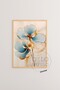 3 Piece Natural Color Real Wood Framed Painting Set - Model 1 - 4