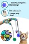 Magic Glove Pompom Cat Fishing Rod – Cat Patterned Sound Cat Toy - 3