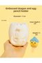Paintable Embossed Dragon and Egg Pen Holder – Reinforced Ceramic Pot / Decorative Object