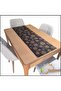 Snowy New Year Black Snowflake Patterned Flat Edge Rectangular Runner - 4