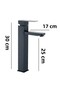 Fleko Square Black Bowl Sink Faucet, High Sink Faucet Black - 5