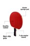 Table Tennis Racket Set with 2 Bags and 3 Ping Pong Balls - 6
