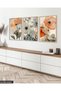 Watercolor Look Print 3 Piece Wooden Framed Painting - 5