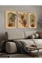 Vase Flower Bohemian Style 3 Piece Wooden Framed Painting