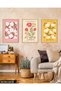 Çiçek Market 3 Piece Wooden Framed Painting - 3